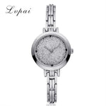 LVPAI Top Brand Stainless Steel Gold Silver Band Quartz Wtach Luxury Women Rhinestone Watches Women femmes montres 2018 W50