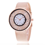 2018 Hot Fashion Stainless Steel Rose Gold & Silver Wrist Wtach Luxury Women Rhinestone Watches Quartz Watch Relogio Feminino