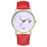 2019 NEW Luxry Female Woman Wtaches Fashion Love Red Leather Band Round Analog Quartz Round Wrist Watch Watches reloj mujer A2