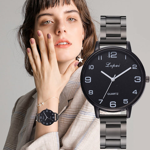 Best Selling Brand Stainless Steel Women Watches Round Quartz Wrist Wtach Luxury Ladies Watches Gift Clcok Relogio Kol Saati *A