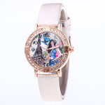 Ladies Brand Fashion Rose Gold Leather Strap Band Quartz Wtach Luxury Sport Fashion Women Rhinestone Watch Relogio Feminino