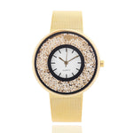 Luxury Fashion Quicksand design Stainless Steel Rose Gold & Silver Wrist Wtach Women Rhinestone Watches Quartz Watch Hodinky