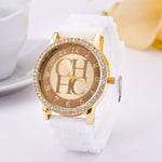 2019 New Famous Brand Gold Casual Quartz Watch Women Sports Silicone Strap Watches Relogio Feminino Men Wtaches Hot Sale Clock