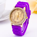 2019 New Famous Brand Gold Casual Quartz Watch Women Sports Silicone Strap Watches Relogio Feminino Men Wtaches Hot Sale Clock