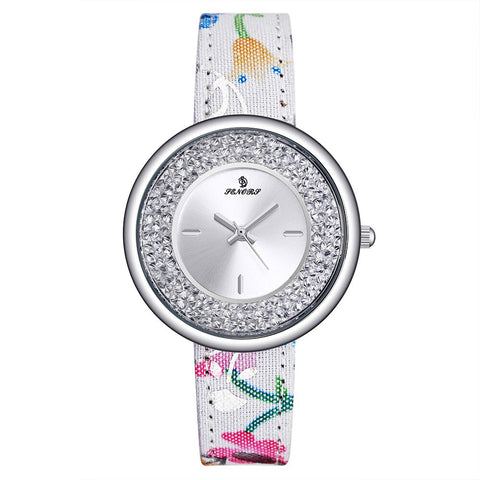 Hot Fashion Rose Gold & Silver Wrist Wtach Luxury Pretty Girls  Women Rhinestone Watches Quartz Watch Senors