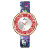Hot Fashion Rose Gold & Silver Wrist Wtach Luxury Pretty Girls  Women Rhinestone Watches Quartz Watch Senors
