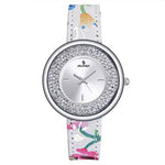 Hot Fashion Rose Gold & Silver Wrist Wtach Luxury Pretty Girls  Women Rhinestone Watches Quartz Watch Senors