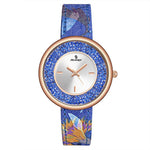 Hot Fashion Rose Gold & Silver Wrist Wtach Luxury Pretty Girls  Women Rhinestone Watches Quartz Watch Senors
