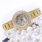 Free Shipping Hot Fashion Gold & Silver Wrist Wtach Luxury Women Rhinestone Watches Quartz Watch Luxury Brand Watch