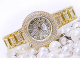 Free Shipping Hot Fashion Gold & Silver Wrist Wtach Luxury Women Rhinestone Watches Quartz Watch Luxury Brand Watch