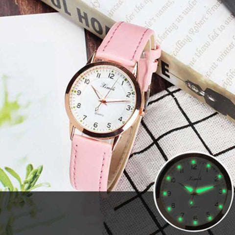Luxury Women Watches Fashion Luminous Numerals Dial Ladies Watch Casual Leather Strap Quartz Wtach Relogio Feminino montre femme