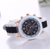 2019 New Fashion Women Geneva Rosy Gold Casual Quartz Watch Women Sports Silicone Strap Watches Relogio Feminino Ladies Wtach