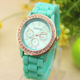 Luxury Women Watches Fashion Rhinestone Rose Gold Ladies Watch Casual Silicone Band Quartz Wtach Relogio Feminino zegarki damski