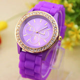Luxury Women Watches Fashion Rhinestone Rose Gold Ladies Watch Casual Silicone Band Quartz Wtach Relogio Feminino zegarki damski