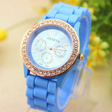 Luxury Women Watches Fashion Rhinestone Rose Gold Ladies Watch Casual Silicone Band Quartz Wtach Relogio Feminino zegarki damski