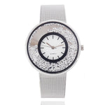 2018 New Fashion Stainless Steel Gold & Silver Band Quartz Wtach Luxury Women Rhinestone Watches Valentine Gift