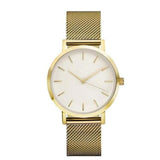 New Fashion Stainless Steel Gold & Silver Band Quartz Wtach Luxury Women Rhinestone Watches Valentine Gift 2018