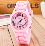 2019 New Geneva Brand Casual Quartz Cartoon Watch Women Sports Silicone Strap Watches Relogio Feminino Stereo Number Wtaches Hot