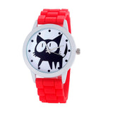 2017 New sport silicone cat Quartz Wtach free shipping Luxury Women Watches Valentine Gift Relogio masculino