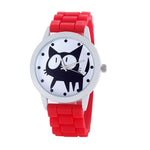 2017 New sport silicone cat Quartz Wtach free shipping Luxury Women Watches Valentine Gift Relogio masculino