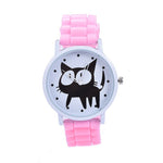 2017 New sport silicone cat Quartz Wtach free shipping Luxury Women Watches Valentine Gift Relogio masculino