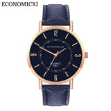 2019 Relogio Masculino Fashion Women Wrist Watch Men Casual Simple PU Leather Strap Couple Wtaches Dropship