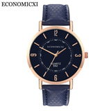 2019 Relogio Masculino Fashion Women Wrist Watch Men Casual Simple PU Leather Strap Couple Wtaches Dropship