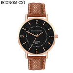 2019 Relogio Masculino Fashion Women Wrist Watch Men Casual Simple PU Leather Strap Couple Wtaches Dropship