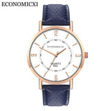 2019 Relogio Masculino Fashion Women Wrist Watch Men Casual Simple PU Leather Strap Couple Wtaches Dropship