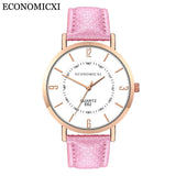 2019 Relogio Masculino Fashion Women Wrist Watch Men Casual Simple PU Leather Strap Couple Wtaches Dropship