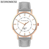2019 Relogio Masculino Fashion Women Wrist Watch Men Casual Simple PU Leather Strap Couple Wtaches Dropship