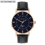 2019 Relogio Masculino Fashion Women Wrist Watch Men Casual Simple PU Leather Strap Couple Wtaches Dropship