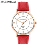 2019 Relogio Masculino Fashion Women Wrist Watch Men Casual Simple PU Leather Strap Couple Wtaches Dropship