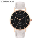 2019 Relogio Masculino Fashion Women Wrist Watch Men Casual Simple PU Leather Strap Couple Wtaches Dropship