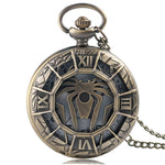 Game of Thrones Theme Bronze Fob Pocket Watch Men's Quartz Pocket Watch with Chain With Necklace for Men Women Fans Gifts