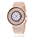 2018 New Fashion Stainless Steel strap Gold & Silver Band Quartz Wtach Luxury Women Rhinestone Watches Valentine for Gift
