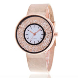 2018 New Fashion Stainless Steel strap Gold & Silver Band Quartz Wtach Luxury Women Rhinestone Watches Valentine for Gift