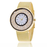 2018 New Fashion Stainless Steel strap Gold & Silver Band Quartz Wtach Luxury Women Rhinestone Watches Valentine for Gift