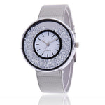 2018 New Fashion Stainless Steel strap Gold & Silver Band Quartz Wtach Luxury Women Rhinestone Watches Valentine for Gift