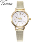 Women Stainless Steel Lady Bracelet Watch vansvar Brand Elegant Dial Quartz Casual Wrist Watch Clock Gift reloj mujer #D