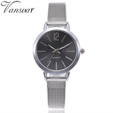 Women Stainless Steel Lady Bracelet Watch vansvar Brand Elegant Dial Quartz Casual Wrist Watch Clock Gift reloj mujer #D