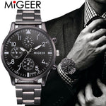 Watch Men Fashion Sports Military Quartz Clock Mens Watches MIGGER Brand Luxury Steel Business Waterproof Watch Relogio #D
