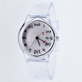 Transparent Clock Silicon Watch Women Sport Casual Quartz Wristwatches Novelty Crystal Ladies Watches Cartoon Reloj Mujer 2018