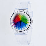 Transparent Clock Silicon Watch Women Sport Casual Quartz Wristwatches Novelty Crystal Ladies Watches Cartoon Reloj Mujer 2018
