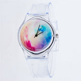Transparent Clock Silicon Watch Women Sport Casual Quartz Wristwatches Novelty Crystal Ladies Watches Cartoon Reloj Mujer 2018