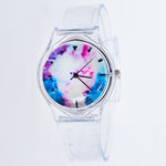 Transparent Clock Silicon Watch Women Sport Casual Quartz Wristwatches Novelty Crystal Ladies Watches Cartoon Reloj Mujer 2018