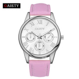 Fashion Women Quartz Wtach Roman Number Clock Dial PU Leather Strap Ladies Girls Wristwatch Casual Watches Gifts LL@17