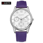 Fashion Women Quartz Wtach Roman Number Clock Dial PU Leather Strap Ladies Girls Wristwatch Casual Watches Gifts LL@17