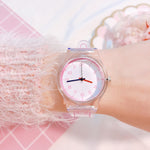 Transparent Clock Silicon Watch Women Sport Casual Quartz Wristwatches Novelty Crystal Ladies Watches Cartoon Reloj Mujer 2018