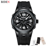 Fashion Mens Sport Watches Turbine Rotation Dial Black Steel Creative Waterproof Military Luxury Top Brand Quartz Wristwatch Men